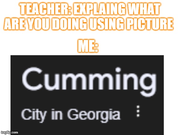 TEACHER: EXPLAING WHAT ARE YOU DOING USING PICTURE; ME: | made w/ Imgflip meme maker