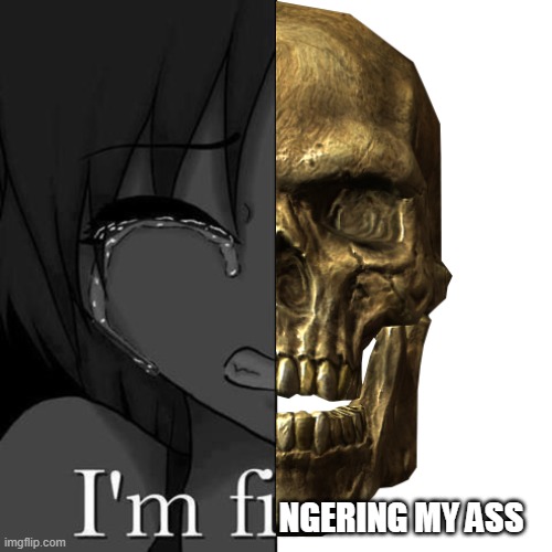 I'm fi | NGERING MY ASS | image tagged in i'm fi | made w/ Imgflip meme maker