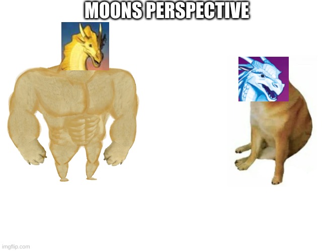 Buff Doge vs. Cheems | MOONS PERSPECTIVE | image tagged in memes,buff doge vs cheems | made w/ Imgflip meme maker