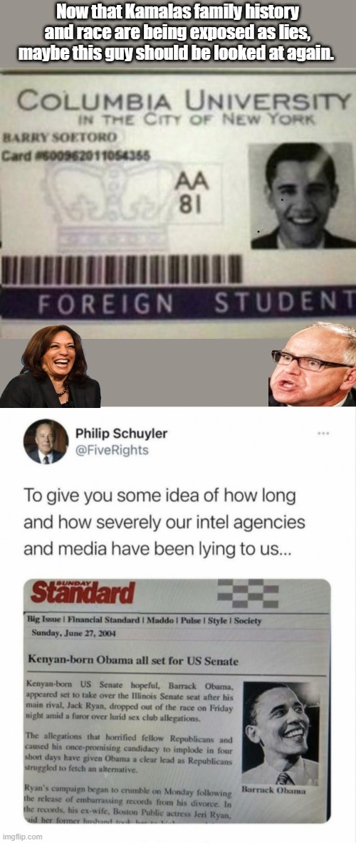 I wonder if Barry paid back his student loans? | Now that Kamalas family history and race are being exposed as lies, maybe this guy should be looked at again. | made w/ Imgflip meme maker