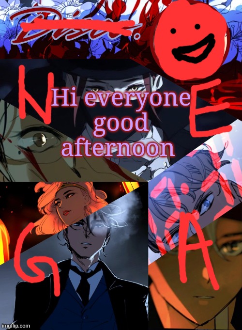 Disco's Purple Hyacinth Temp | Hi everyone good afternoon | image tagged in disco's purple hyacinth temp | made w/ Imgflip meme maker