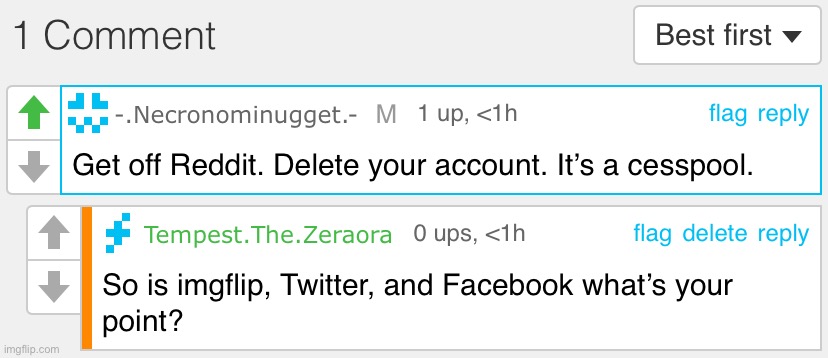 Crazy take for an imgflip user | made w/ Imgflip meme maker
