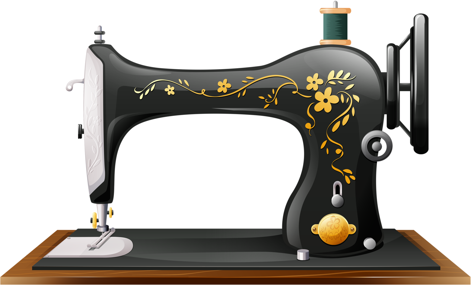 Black/Gold Sewing Machine Blank Meme Template