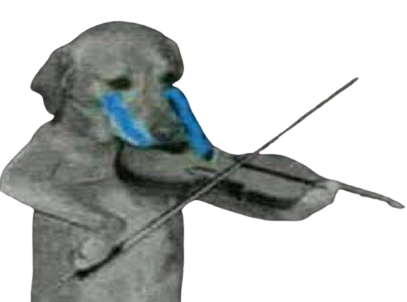 High Quality sad dog playing violin Blank Meme Template