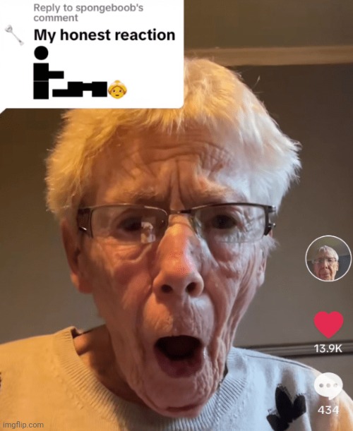 Granny getting flashbacks | image tagged in granny getting flashbacks | made w/ Imgflip meme maker