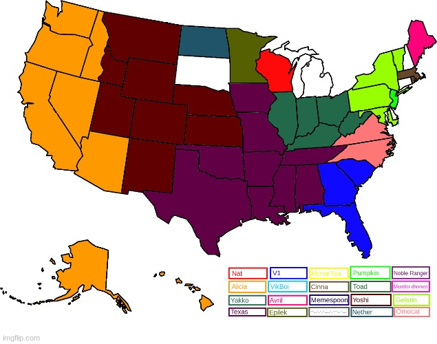 four remaining unclaimed states | made w/ Imgflip meme maker