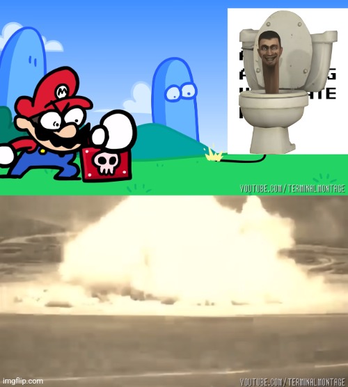 Skibidi toilet sucks | image tagged in angry speedrunner mario,skibidi toilet sucks | made w/ Imgflip meme maker