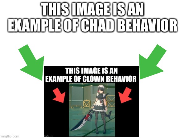 image tagged in this image is an example of chad behavior | made w/ Imgflip meme maker