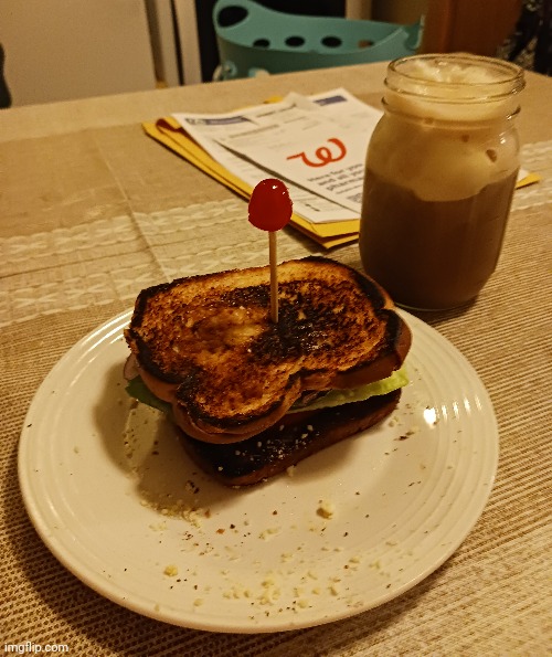 Sandwich and rootbeer float (anyway, timber - coldcut) | made w/ Imgflip meme maker