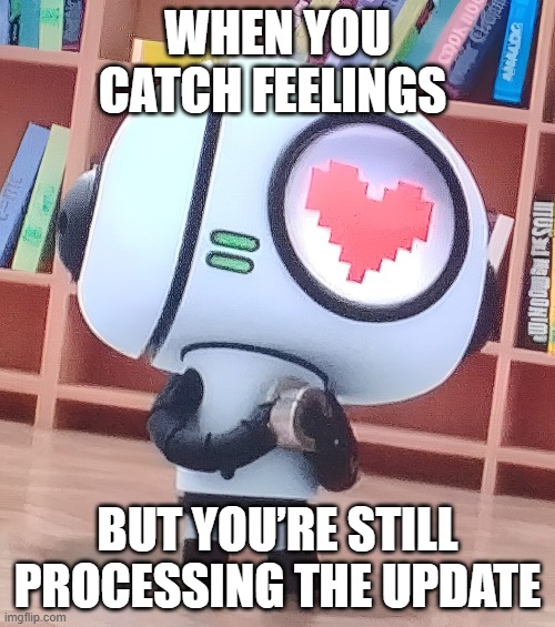 update | WHEN YOU CATCH FEELINGS; BUT YOU’RE STILL PROCESSING THE UPDATE | image tagged in memes | made w/ Imgflip meme maker