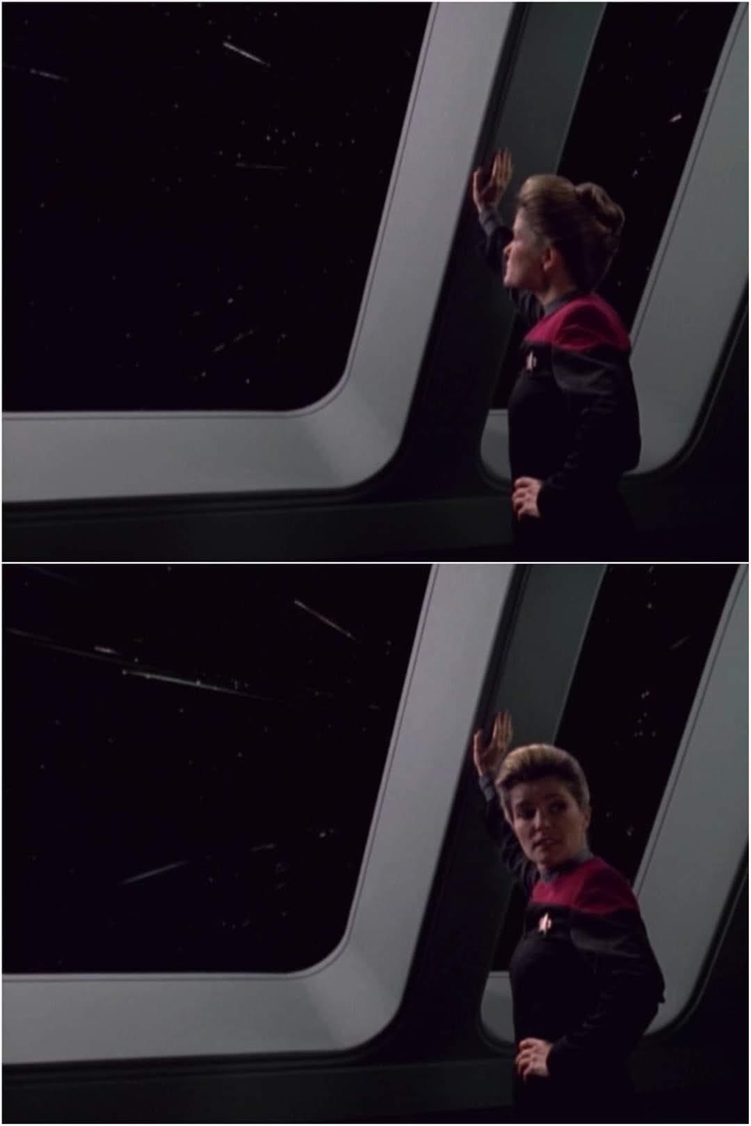 Janeway thinking Blank Meme Template