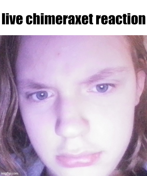 Live ChimeraXet reaction | live chimeraxet reaction | image tagged in live chimeraxet reaction | made w/ Imgflip meme maker