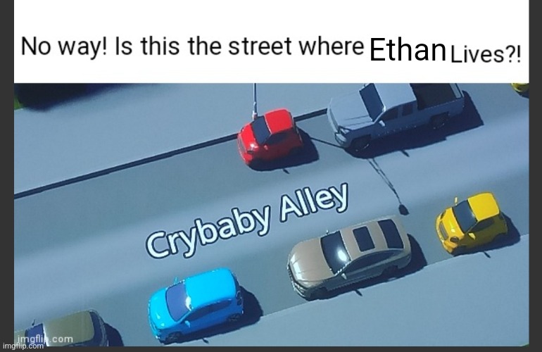 Context: He tried to take over the ASR after Benoit unmodded and banned him | Ethan | image tagged in is this the street where blank lives | made w/ Imgflip meme maker