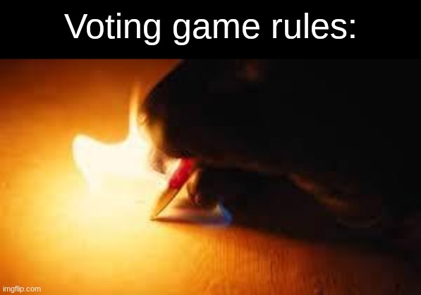 Voting game rules: | made w/ Imgflip meme maker