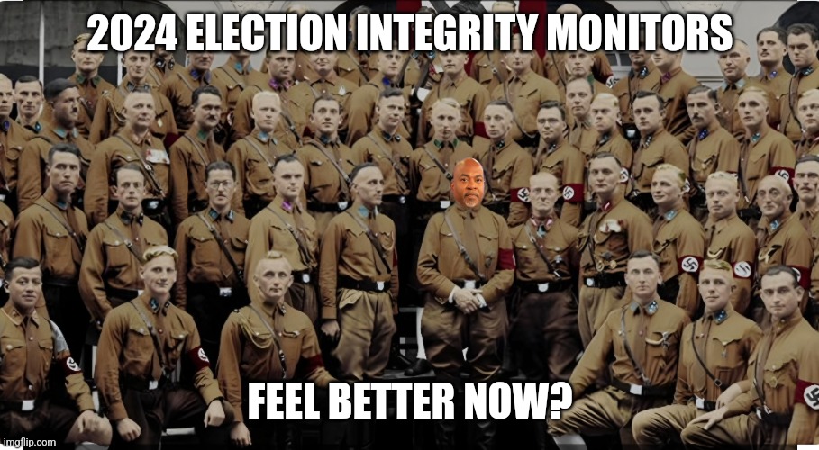 Corrupt monitors for sale | 2024 ELECTION INTEGRITY MONITORS; FEEL BETTER NOW? | image tagged in maga,trump,corruption | made w/ Imgflip meme maker