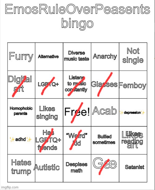 damn this guy seems insane | image tagged in emosruleoverpeasents bingo 2 | made w/ Imgflip meme maker