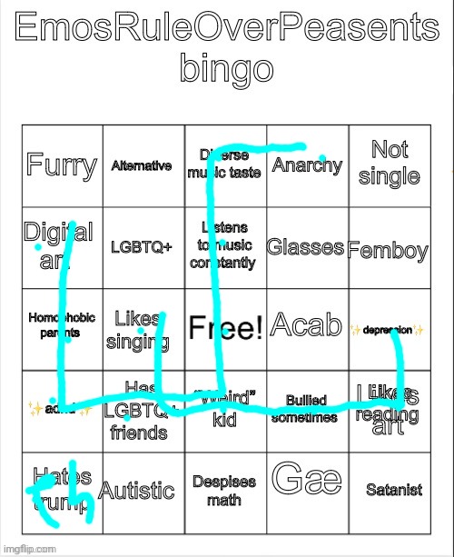 EmosRuleOverPeasents bingo #2 | image tagged in emosruleoverpeasents bingo 2 | made w/ Imgflip meme maker