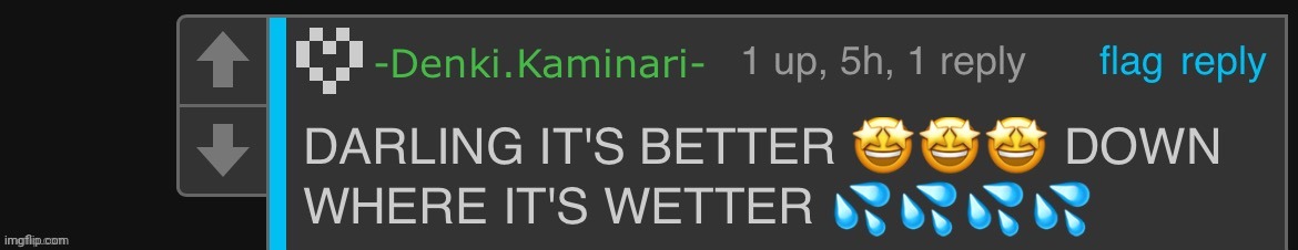 horny denki | image tagged in horny denki | made w/ Imgflip meme maker