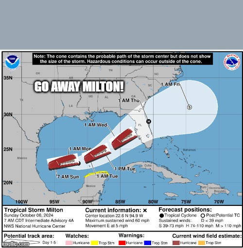 Milton Hurricane Meme | GO AWAY MILTON! | image tagged in office space,milton,hurricane | made w/ Imgflip meme maker