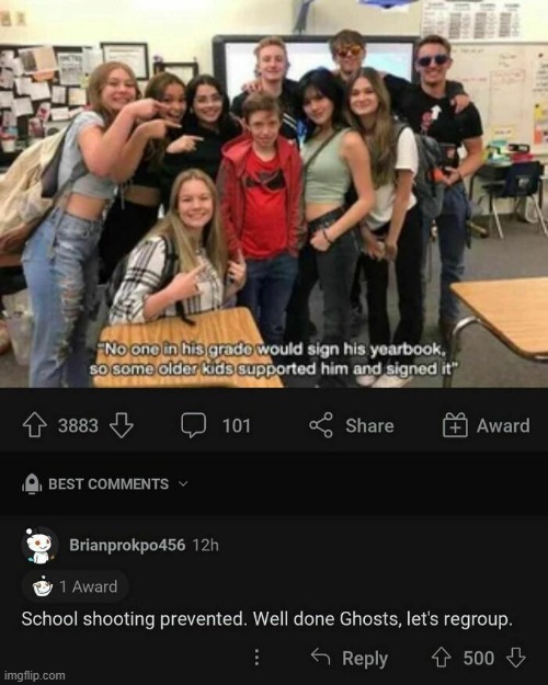 At least the school shooting was prevented | image tagged in cursed,cursedcomments,memes | made w/ Imgflip meme maker