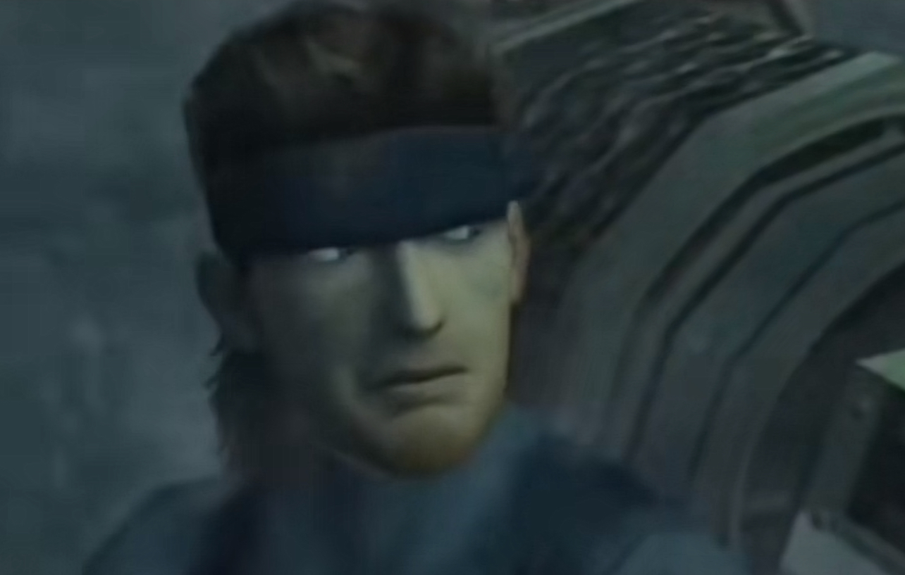 Solid snake looking back Blank Meme Template