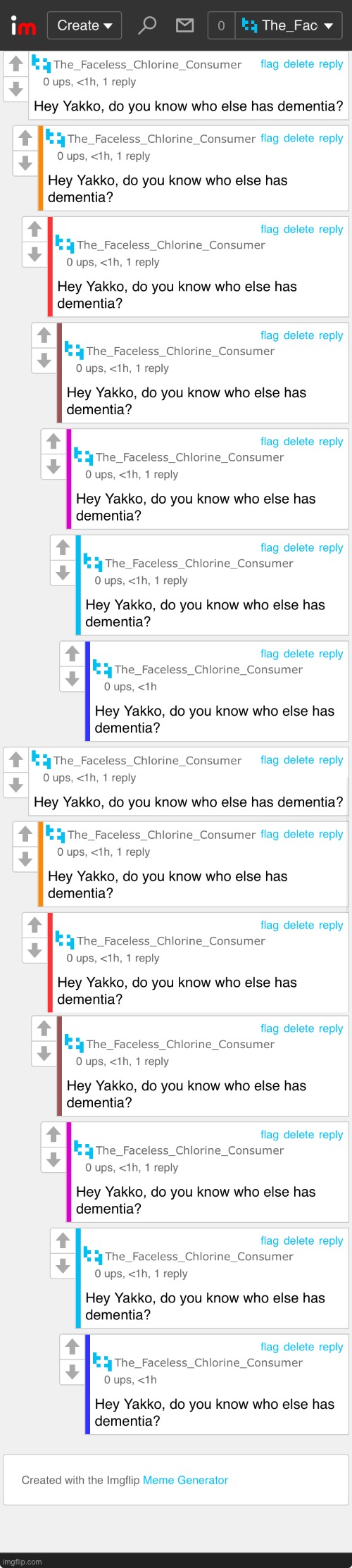 Hey Yakko, do you know who else has dementia? | image tagged in hey yakko do you know who else has dementia | made w/ Imgflip meme maker