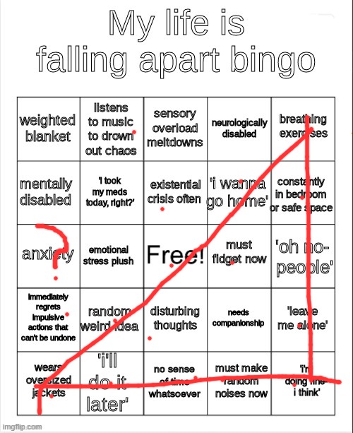 oops | image tagged in my life is falling apart bingo | made w/ Imgflip meme maker