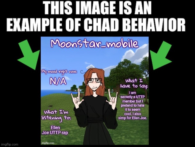 This image is an example of chad behavior dark mode | image tagged in this image is an example of chad behavior dark mode | made w/ Imgflip meme maker