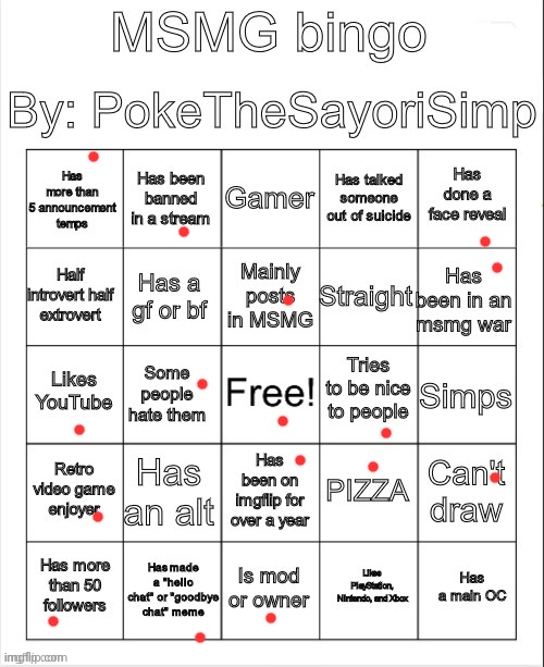Damn | image tagged in msmg bingo by poke | made w/ Imgflip meme maker