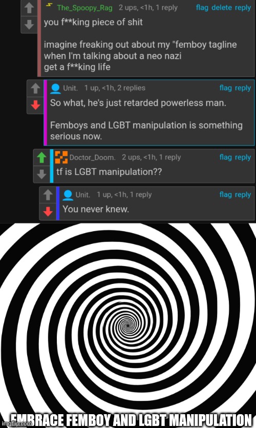 Lil bro says femboys are a bigger problem than neo Nazis smh | EMBRACE FEMBOY AND LGBT MANIPULATION | made w/ Imgflip meme maker