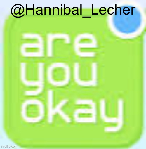 Context: He posts hentai in this 13+ website | @Hannibal_Lecher | image tagged in are you okay | made w/ Imgflip meme maker