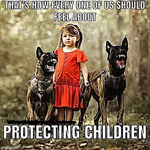 Children need dogs ! | image tagged in protection | made w/ Imgflip meme maker