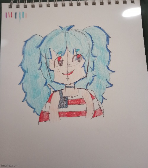 American miku | image tagged in drawing,hatsune miku | made w/ Imgflip meme maker