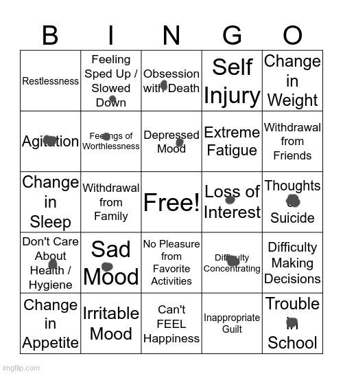 things only got worse | image tagged in depression bingo 1 | made w/ Imgflip meme maker