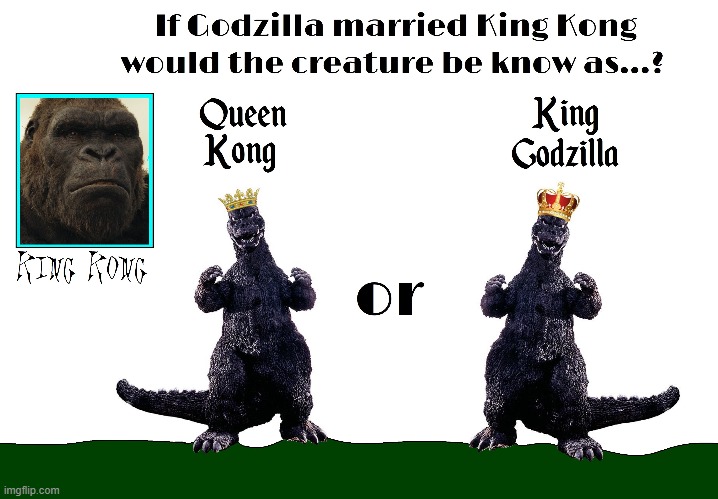 Warning, Kong: Godzilla has Bad Morning Breath | image tagged in vince vance,king kong,godzilla,godzilla vs kong,memes,marriage | made w/ Imgflip meme maker