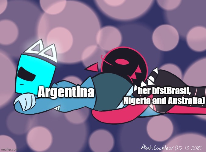 :3 muchachos | Argentina; her bfs(Brasil, Nigeria and Australia) | image tagged in argentina,countryballs | made w/ Imgflip meme maker