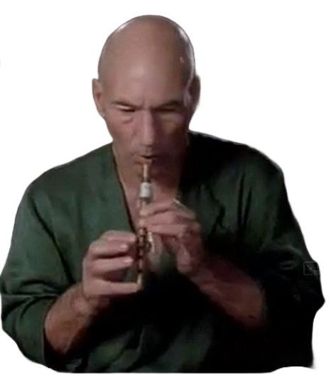 High Quality Star trek picard flute Blank Meme Template