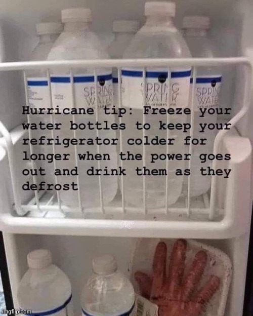 Handy Hurricane Tip | image tagged in florida,hurricane,tips,hurricane milton,spooky month,hand | made w/ Imgflip meme maker