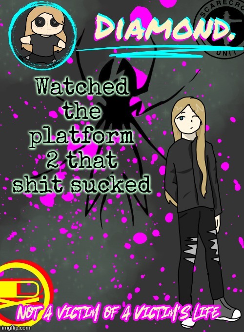 Off to roblox | Watched the platform 2 that shit sucked | image tagged in diamond announcement temp ty disco | made w/ Imgflip meme maker