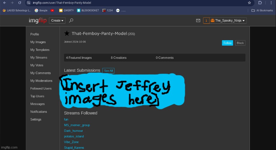 Jeffrey is back, let's report him to mods. I already requested image removal on his images. | made w/ Imgflip meme maker