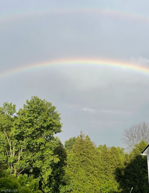 Cool double rainbow I saw! | image tagged in rainbow | made w/ Imgflip meme maker