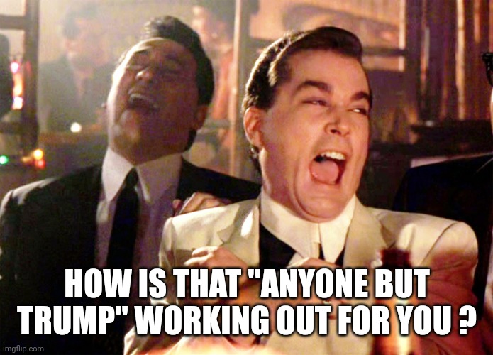 Good Fellas Hilarious Meme | HOW IS THAT "ANYONE BUT TRUMP" WORKING OUT FOR YOU ? | image tagged in memes,good fellas hilarious | made w/ Imgflip meme maker