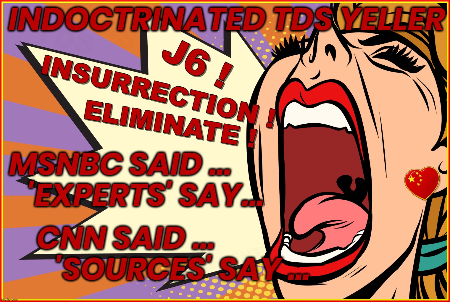 INDOCTRINATED TDS YELLER | INDOCTRINATED TDS YELLER; MSNBC SAID ...
   'EXPERTS' SAY... CNN SAID ...
   'SOURCES' SAY ... | image tagged in tds,yeller,j6,insurrection,msnbc,cnn | made w/ Imgflip meme maker