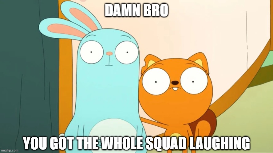 Kiff Meme 1 | DAMN BRO; YOU GOT THE WHOLE SQUAD LAUGHING | image tagged in kiff,barry,disney,disney channel,disney xd,damn bro you got the whole squad laughing | made w/ Imgflip meme maker