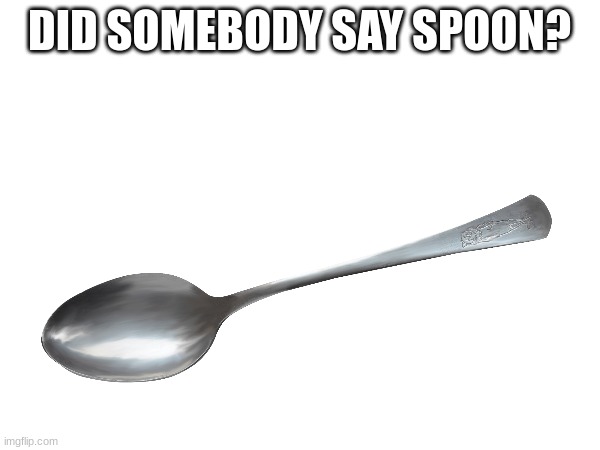 DID SOMEBODY SAY SPOON? | made w/ Imgflip meme maker