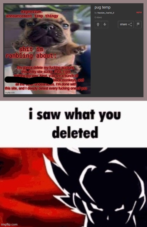 i saw what you deleted | image tagged in i saw what you deleted | made w/ Imgflip meme maker