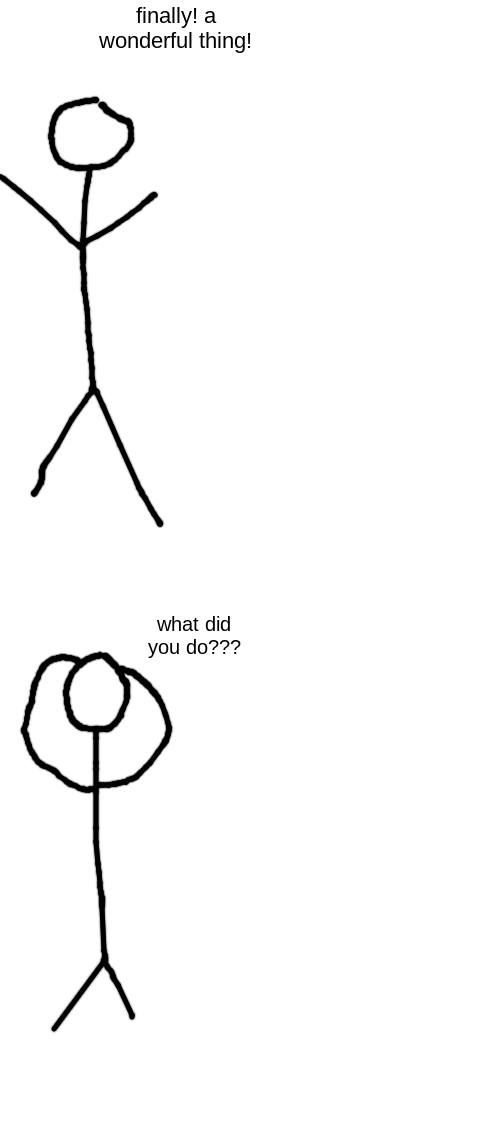 High Quality finally a wonderful thing what did you do Blank Meme Template