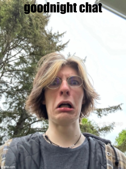 Man disgusted | goodnight chat | image tagged in man disgusted | made w/ Imgflip meme maker