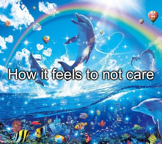 How it feels to x | How it feels to not care | image tagged in how it feels to x | made w/ Imgflip meme maker