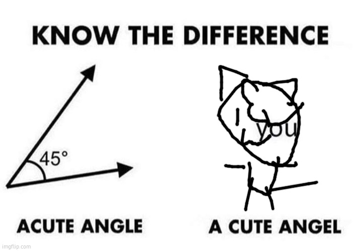 awwwww | image tagged in acute angle a cute angel | made w/ Imgflip meme maker